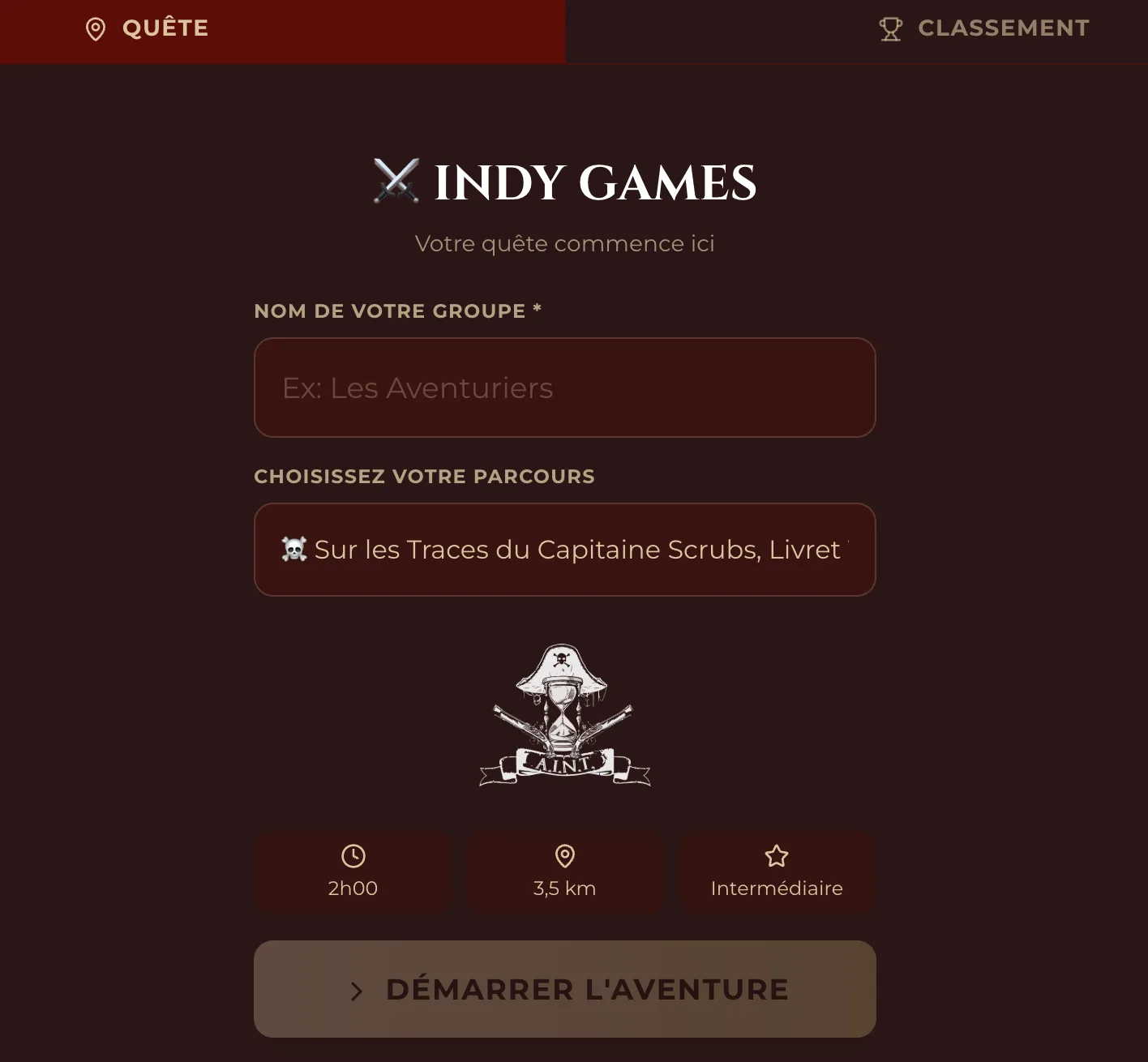 Application pour accompagner les joueurs du jeu de piste autonome Capitaine Scrubs